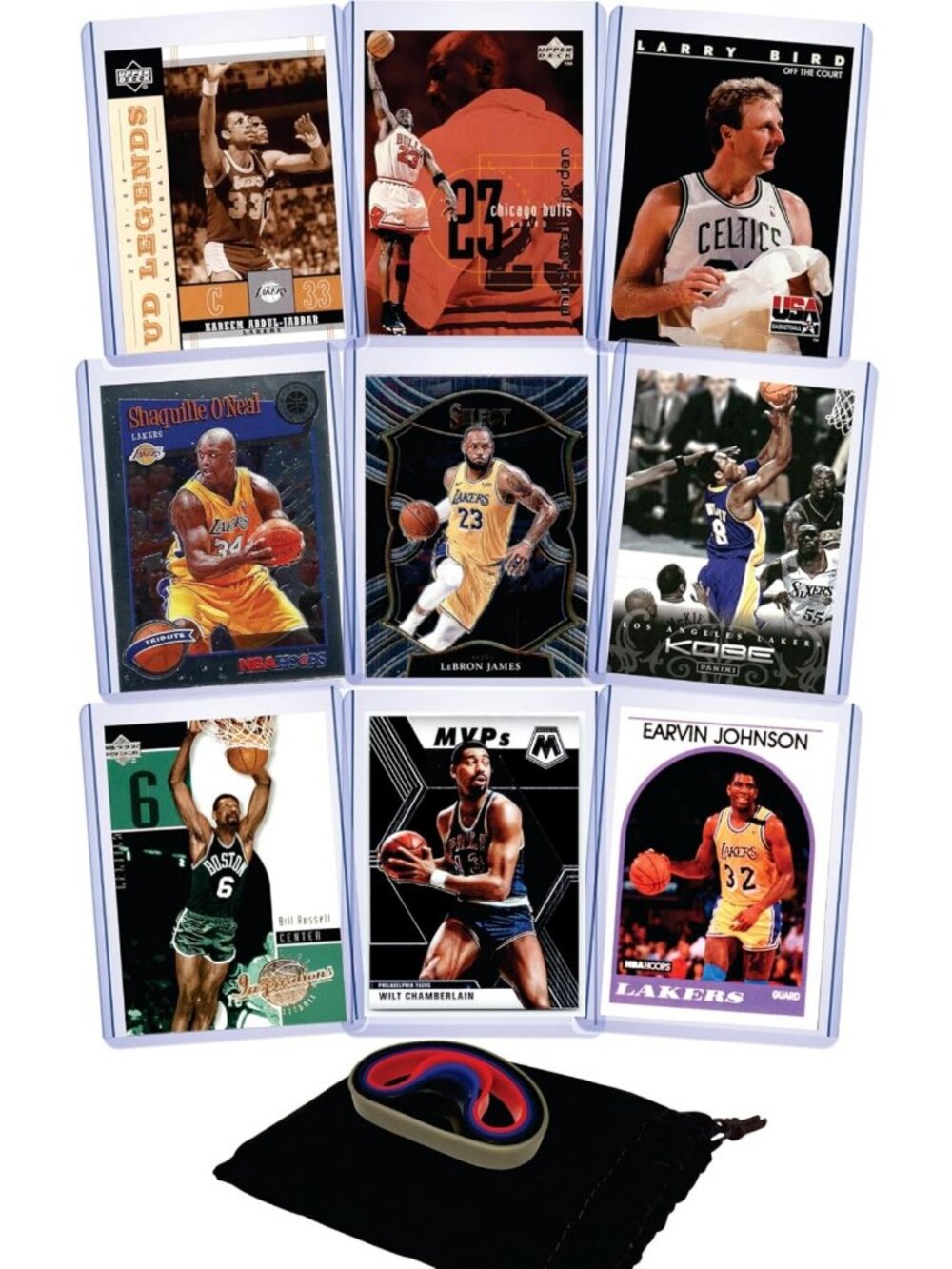 All-Time Greats Basketball Cards Gift Pack: MJ, LeBron, Kobe & More (9 Cards)